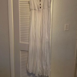 White linen dress